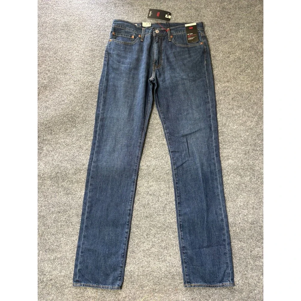 Levis 511 Slim Fit Jeans Mens Size 34 X 34 Blue Dark Wash NEW